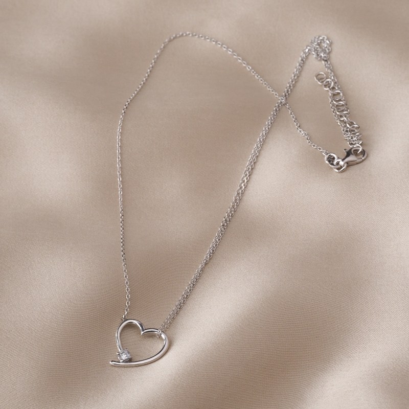Colier argint Heart in Love silver