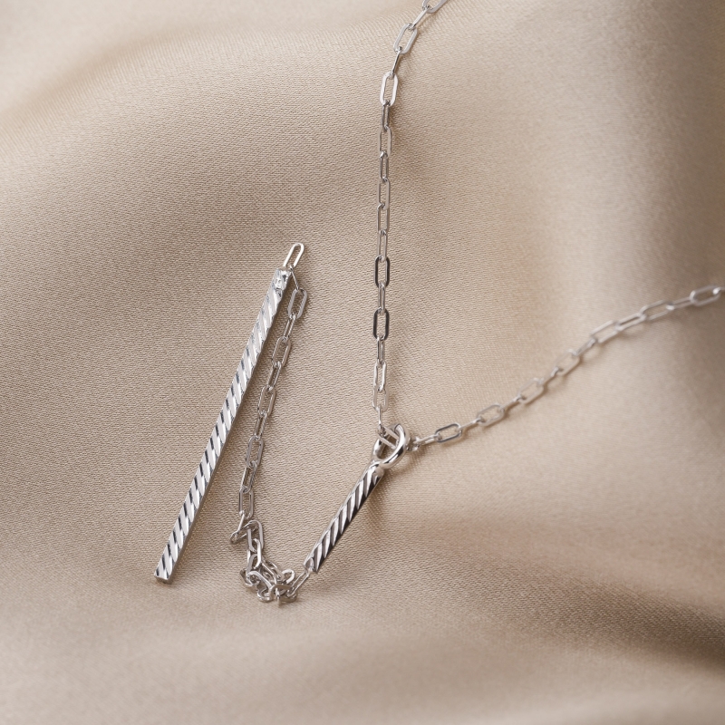 Sterling Silver Necklace Just Choice the Road