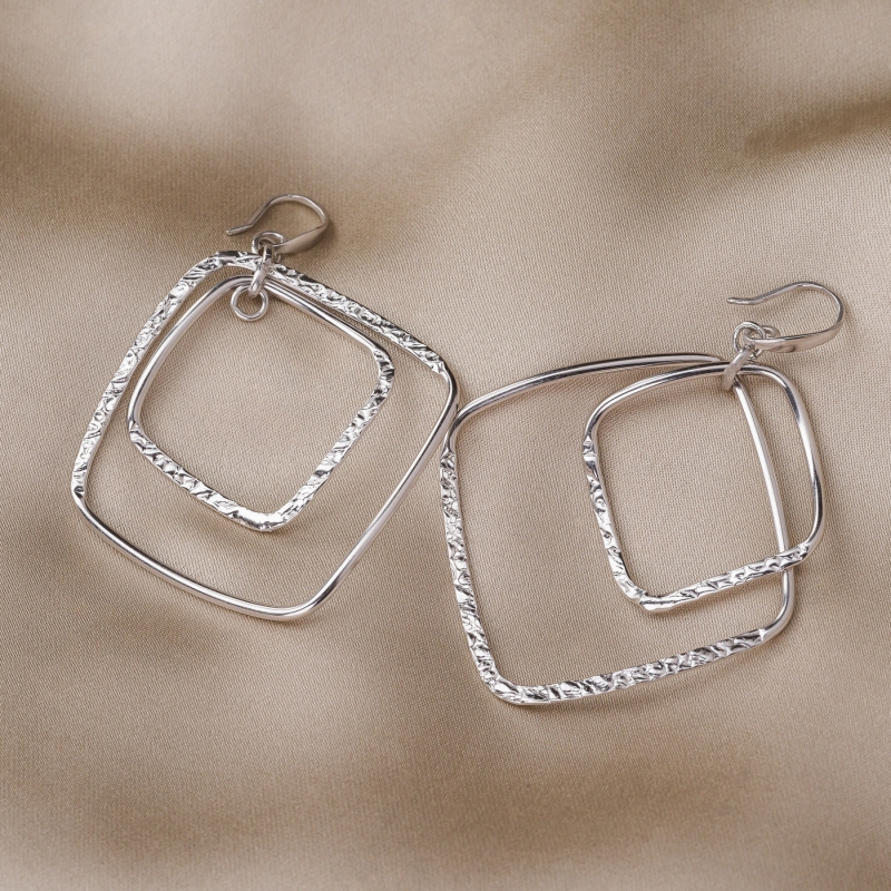 Sterling Silver Earrings Bold Balance