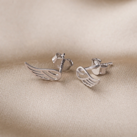 Sterling Silver Earrings Angel Wings