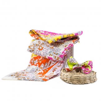 GIFT: Silk Scarf and bow Havana