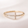 14 K Gold Ring Cross zirconia
