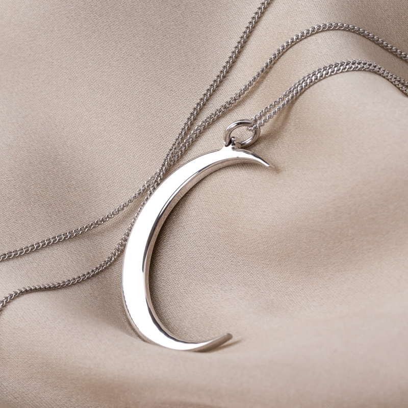 Sterling Silver Necklace Moon silver