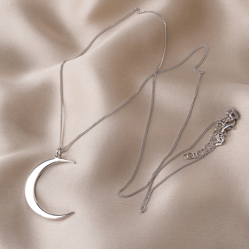 Sterling Silver Necklace Moon silver