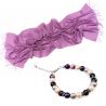 GIFT: Mila Schon wool scarf lilac and purple lace agate and pearls bracelet