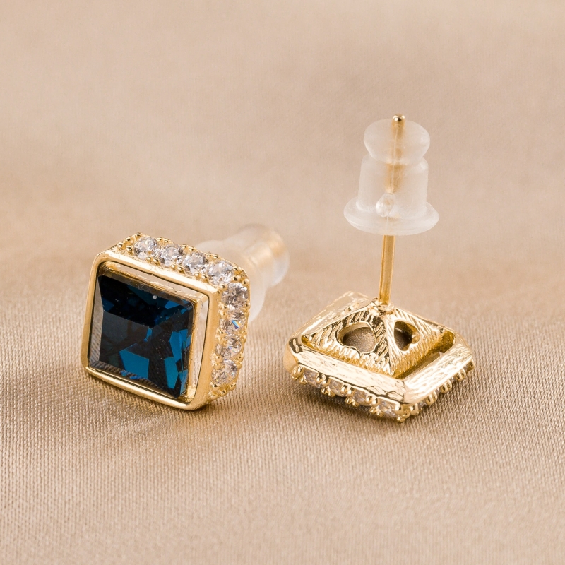 Cercei argint Look at the Blue gold