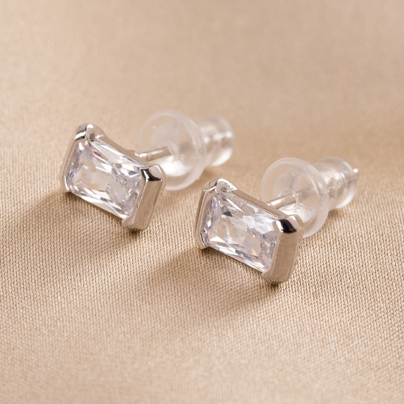 Cercei argint Minimal Morning Light zirconia