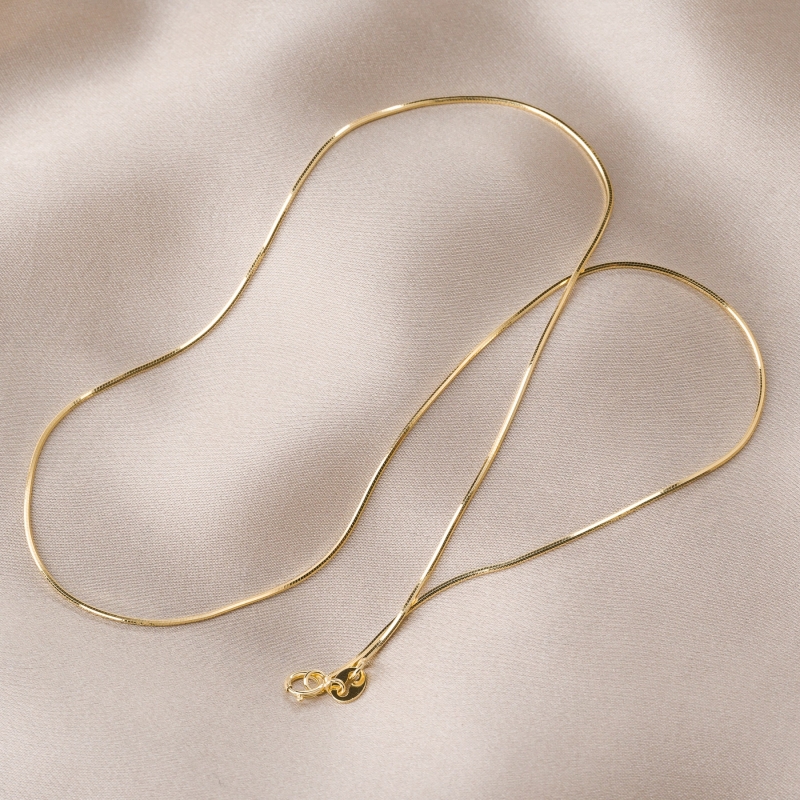 Sterling Silver Gold plated Necklace, 40 cm