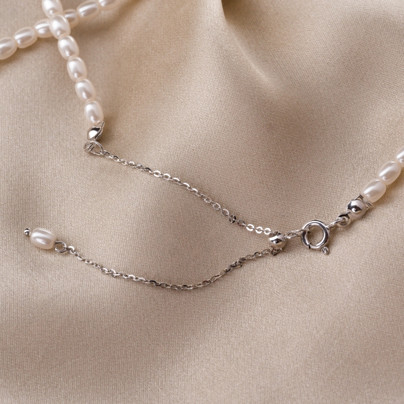 Sterling Silver Choker Hot Now pearls, adjustable