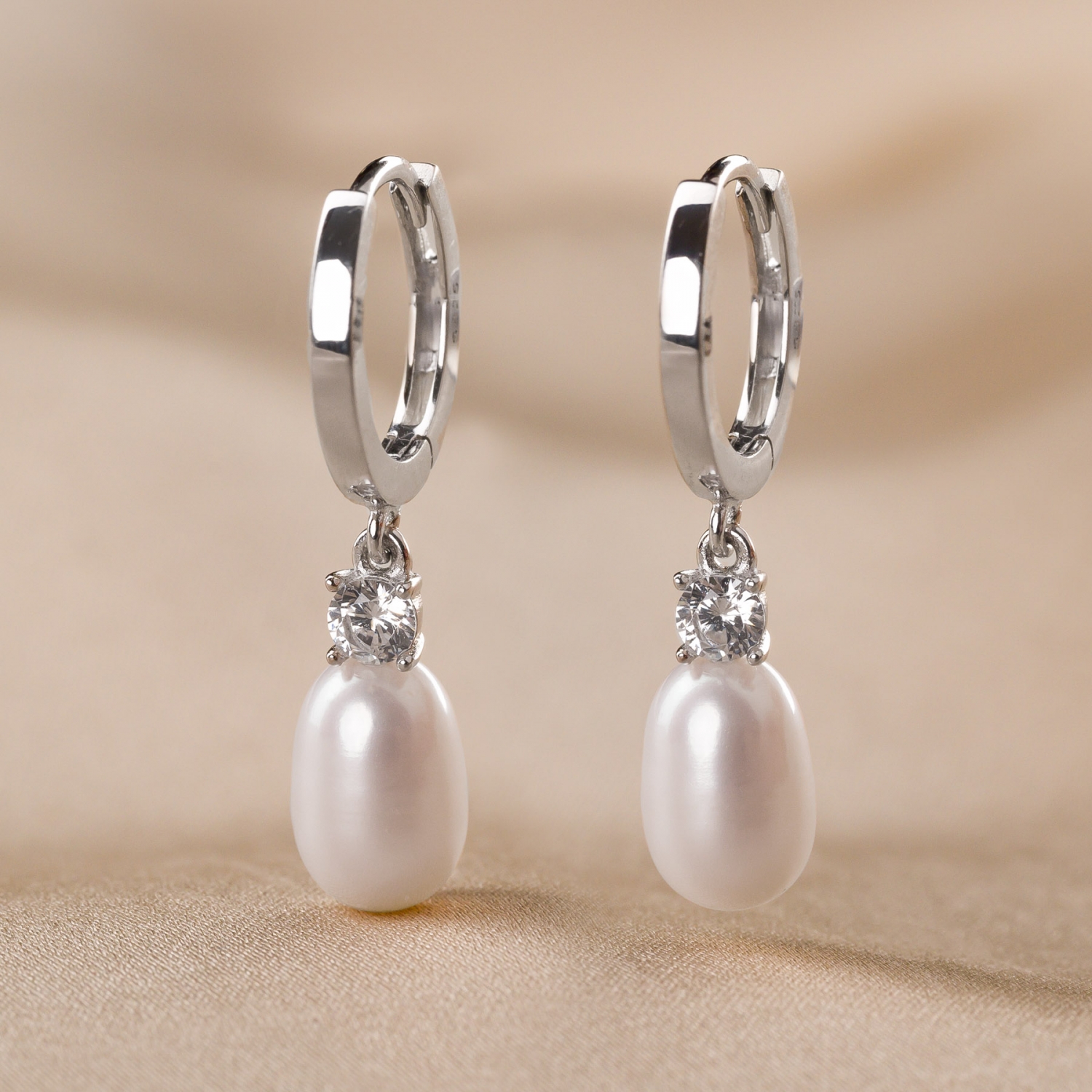 Sterling Silver Earrings Pearls for Her
