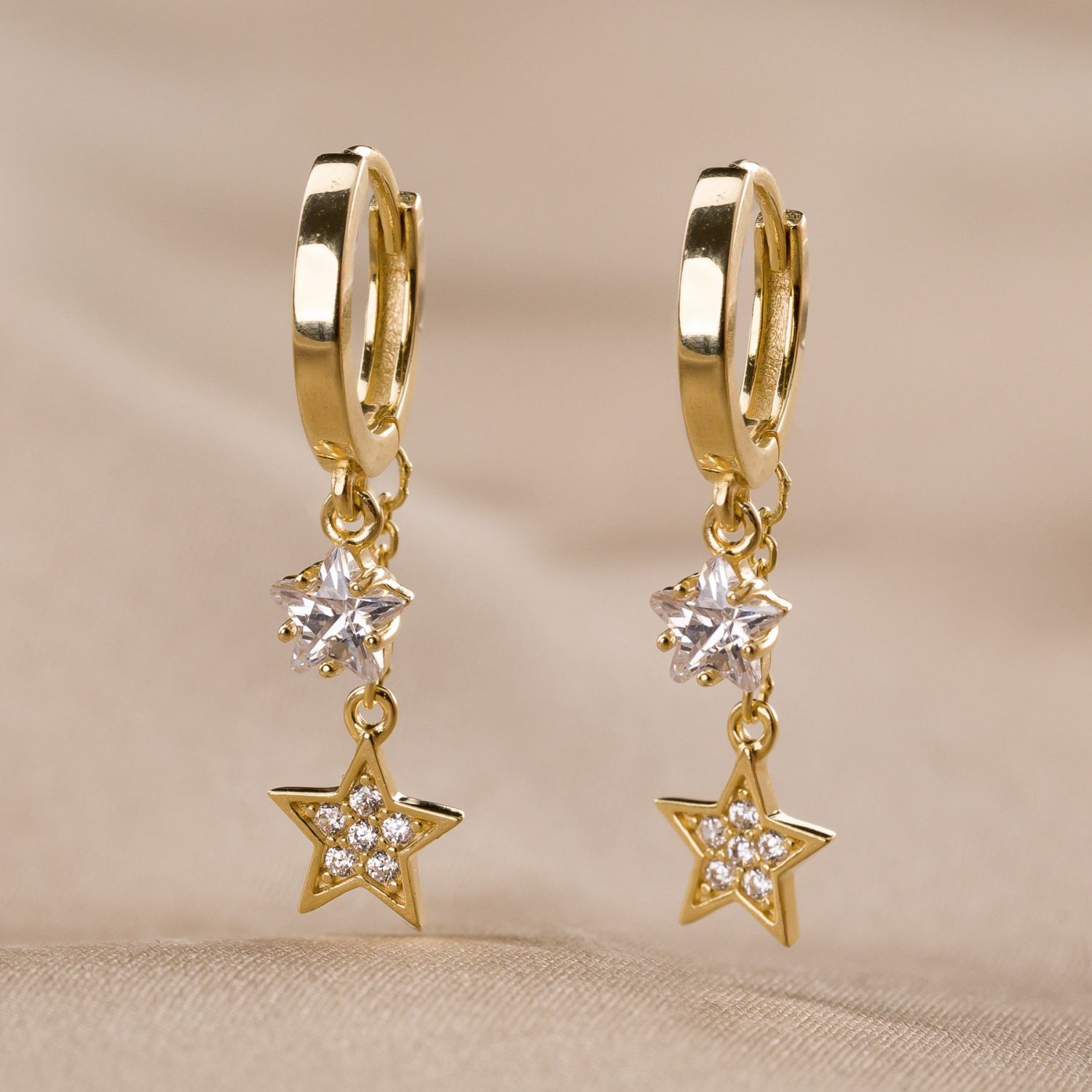 Sterling Silver Earrings Magic Stardust gold
