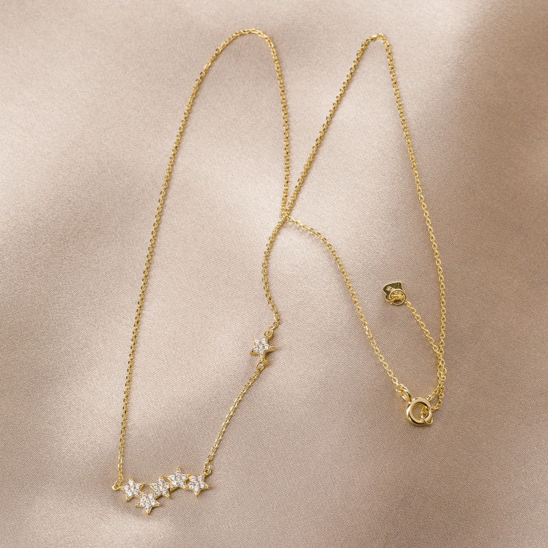 Colier argint Magic Stardust gold