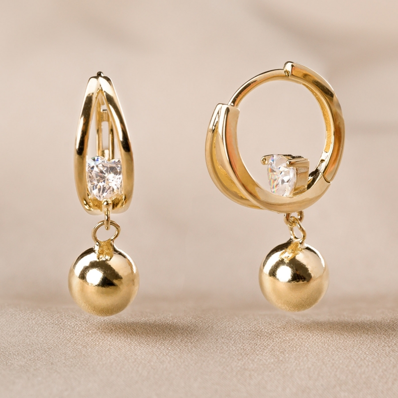 Sterling Silver Earrings Classy Boost gold