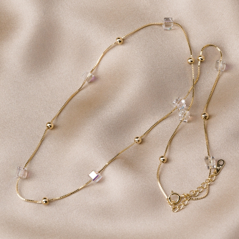 Colier argint Pieces of Lights gold