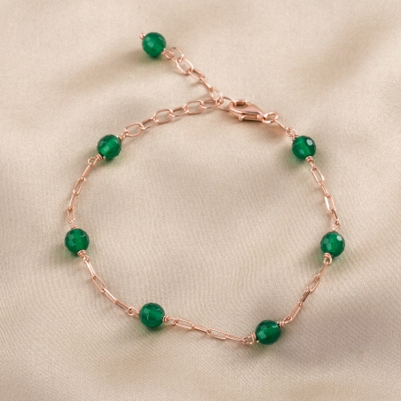 Sterling Silver Bracelet Green Jade