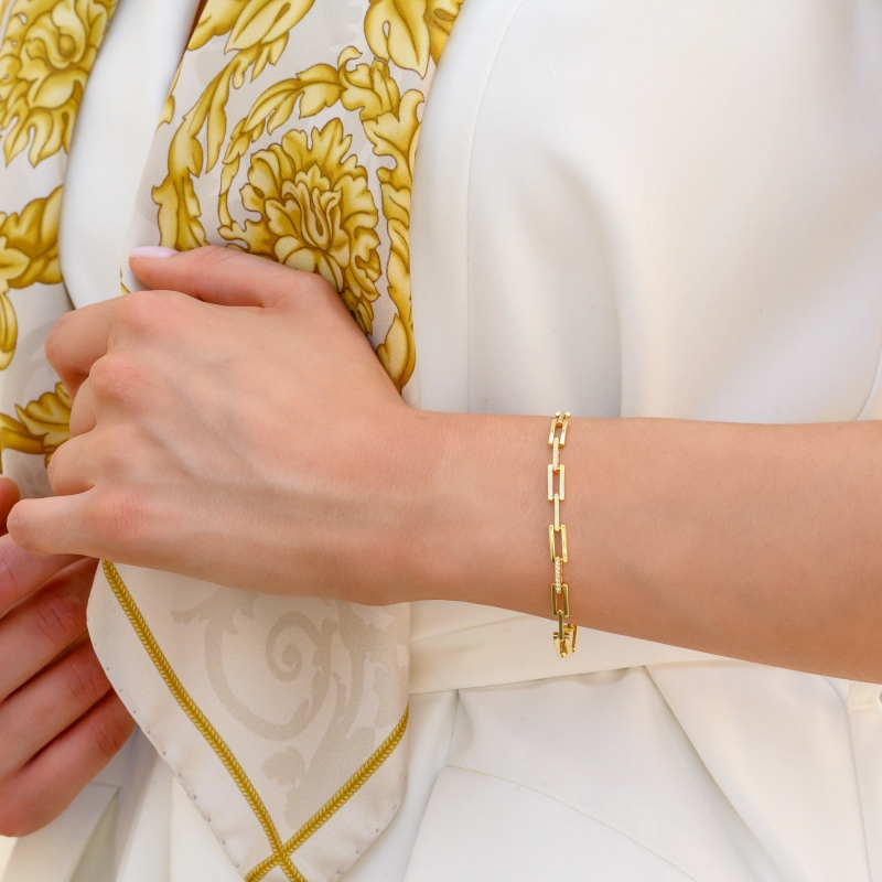 Sterling Silver Bracelet J'adore gold