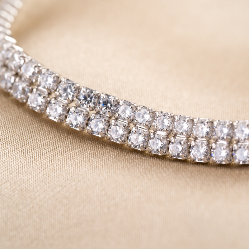 Bratara argint Tennis Duo Romance zirconia