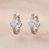 Sterling Silver Earrings Duo Love
