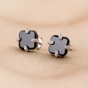 Sterling Silver Earrings Minimal Onix