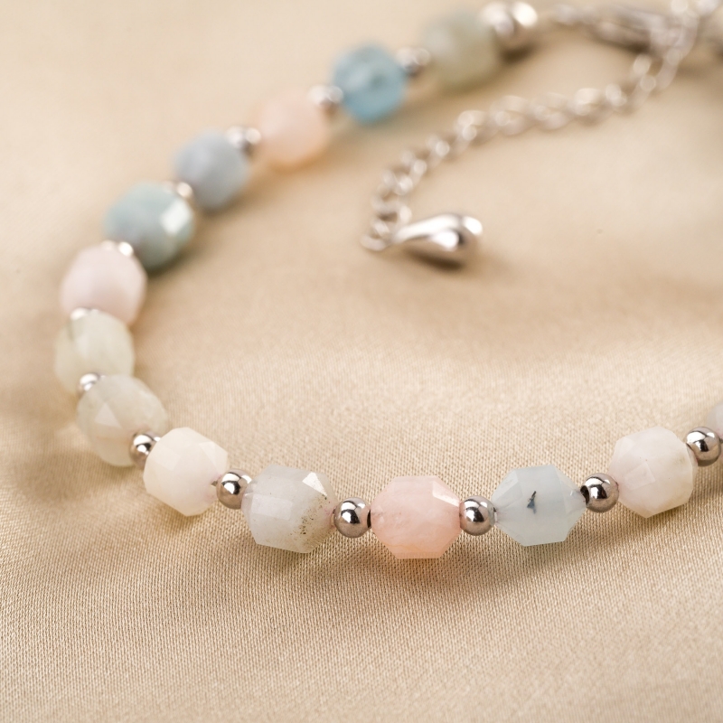 Bratara Touch morganit barrel argint 925