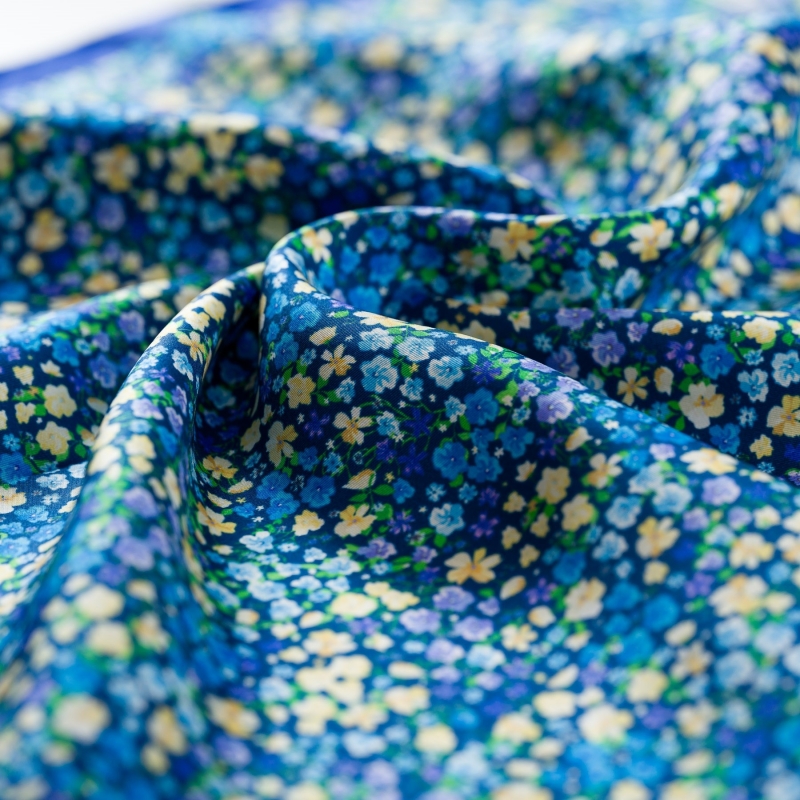 Esarfa matase S twill Sky Flowers