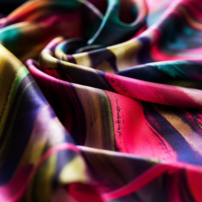 Esarfa matase Rainbow Aquarella