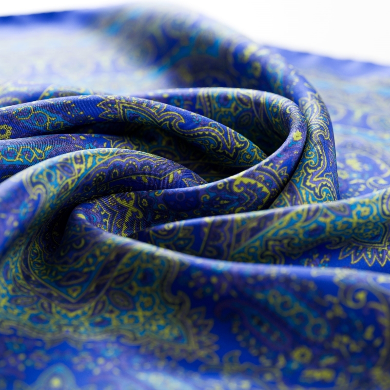 Silk Scarf S Alguna Vez Azul cobalto