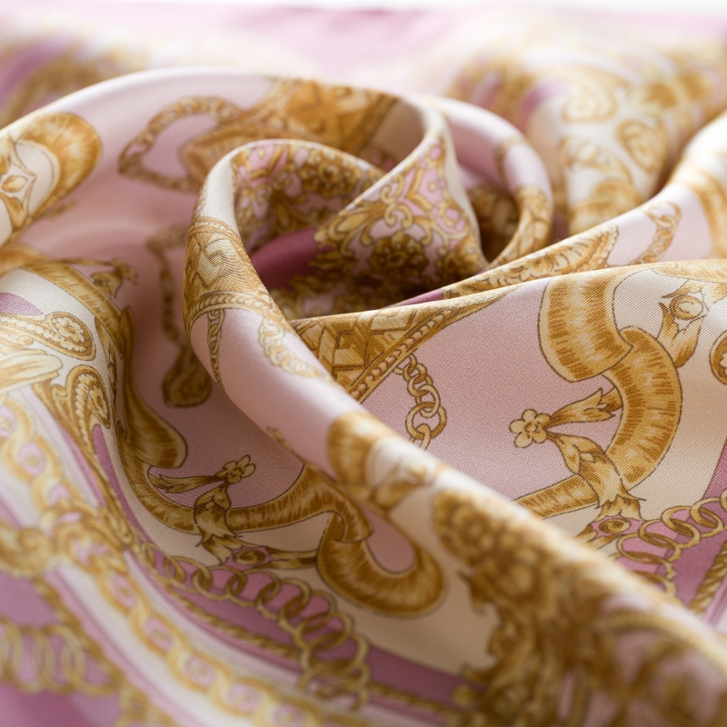 Silk Scarf S Jewelry Pink Pearl