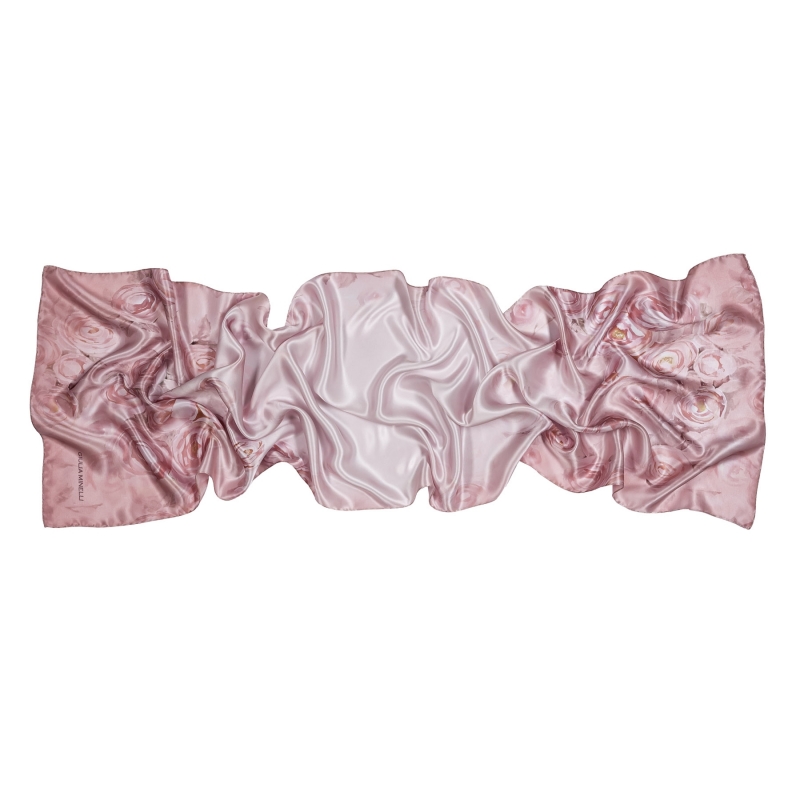 Silk Shawl La Plus Belle Roses rose