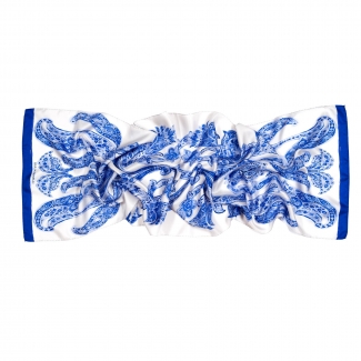 Silk Shawl Benessere paisley blue