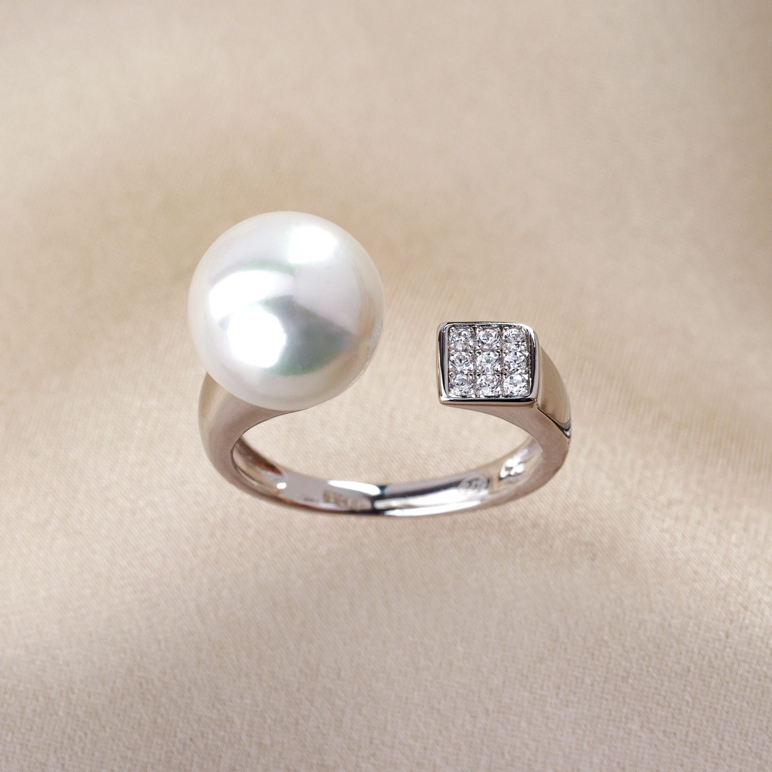 Inel argint reglabil Just Classy Pearls