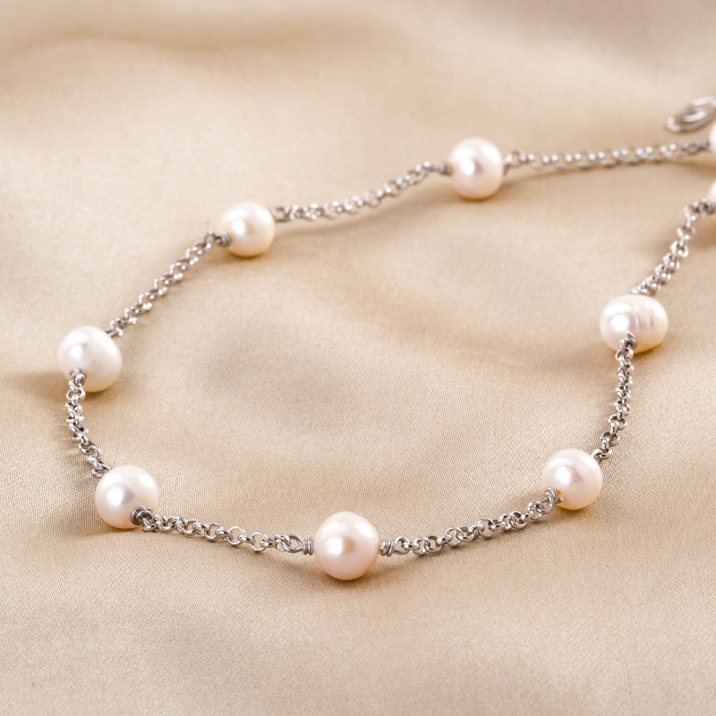 Sterling Silver Necklace City Pearls