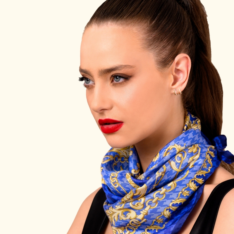 Cercei argint Upside Down gold