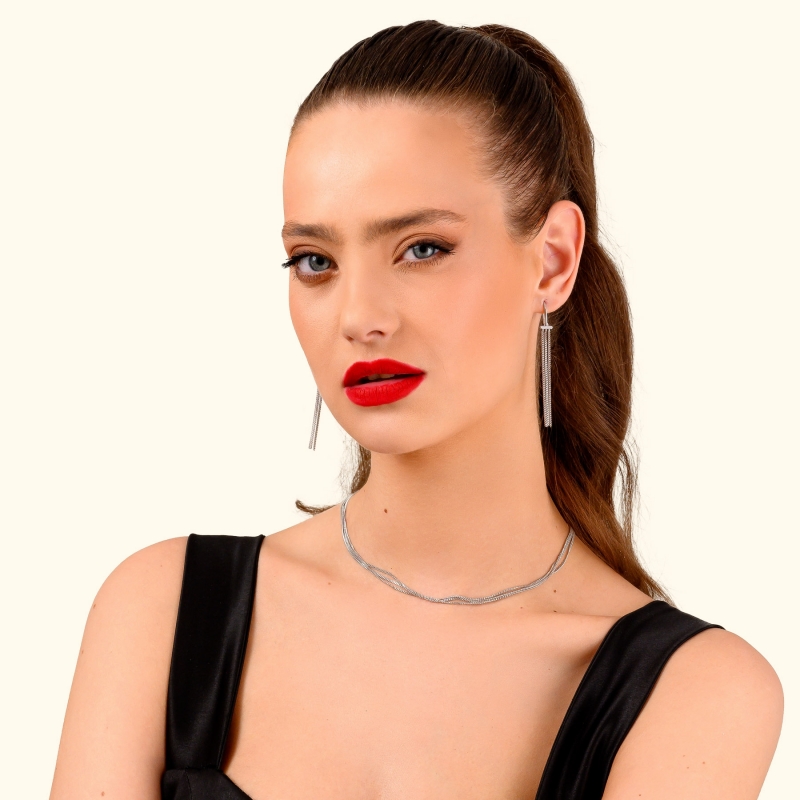 Cercei argint River Glow