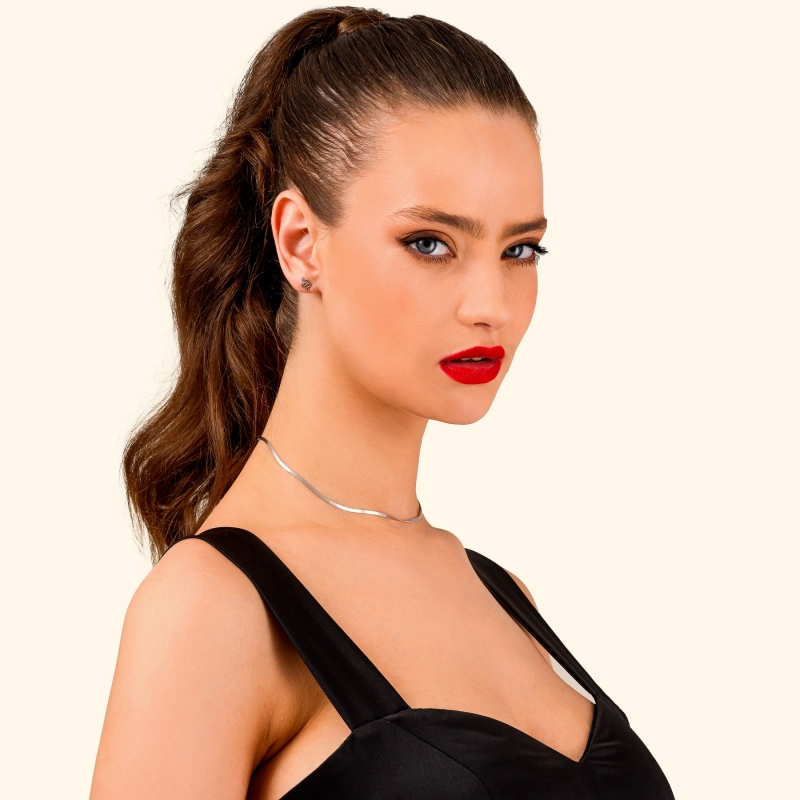 Sterling Silver Necklace Herringbone