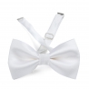 White silk bow tie
