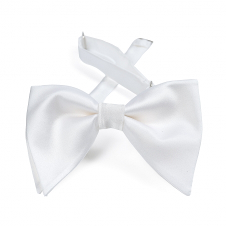Butterfly White Silk Bow Tie M