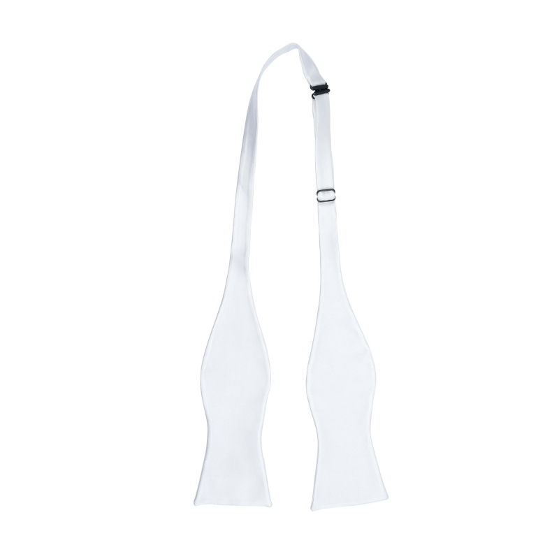 Self-Tie Bow Tie Silk white