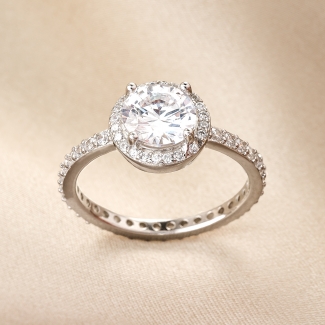 Sterling Silver Ring OMG Solitare