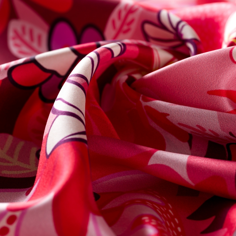 Silk Scarf S twill Ohana Flowers Spring