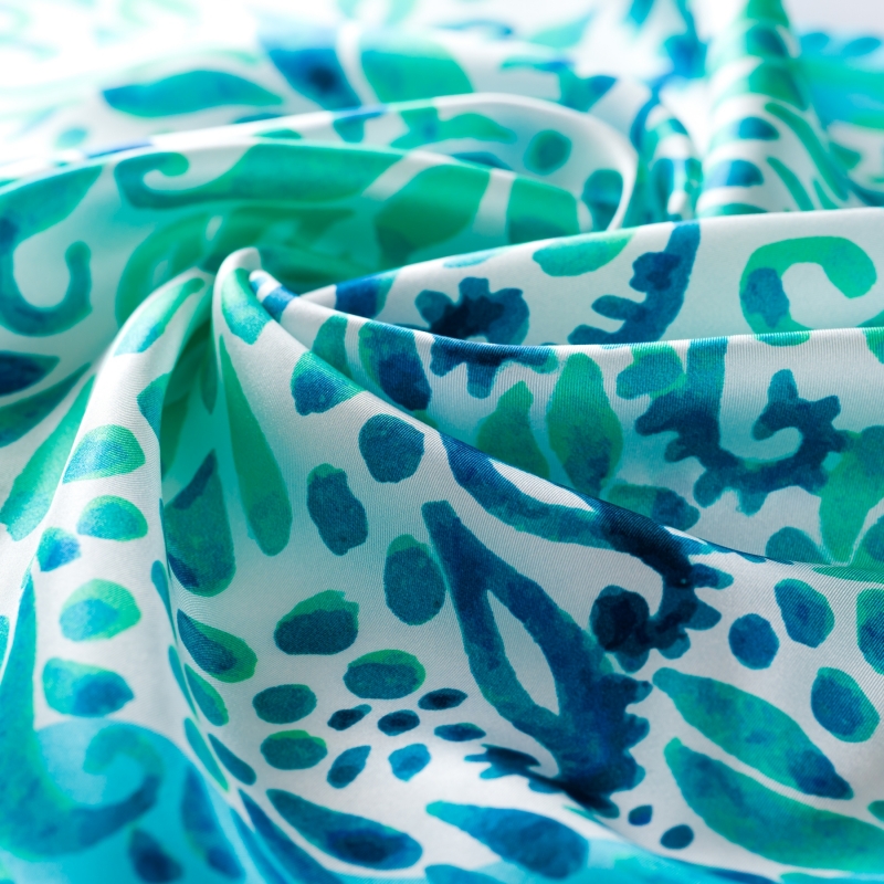 Silk Scarf S twill Greek Summer turcoise