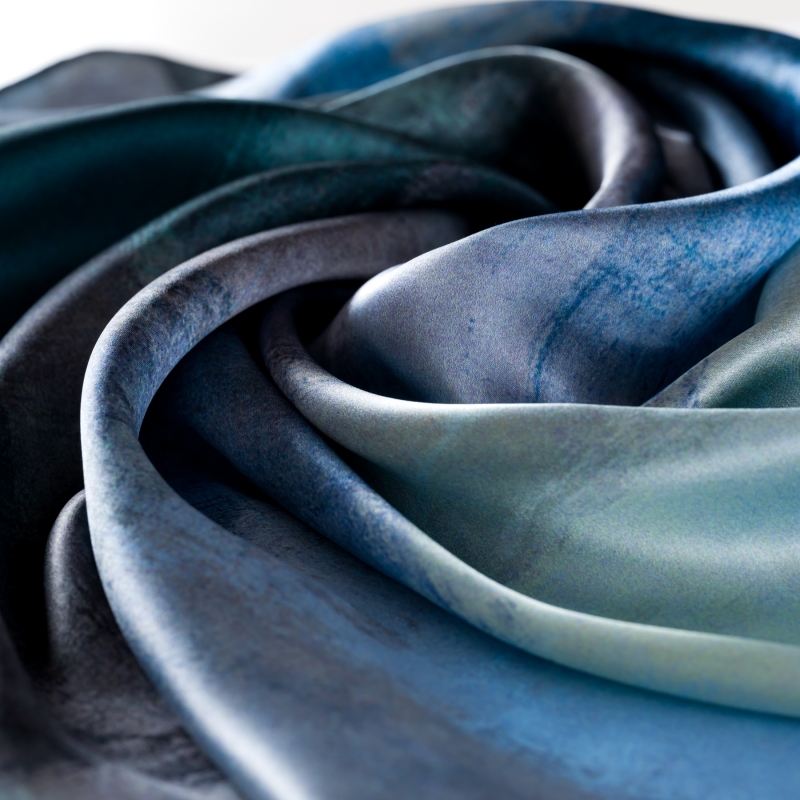Silk Scarf Moments in Blue-Green Notes