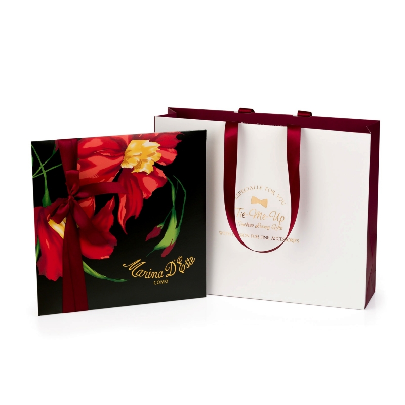 Esarfa matase twill Iconic Fortune blue