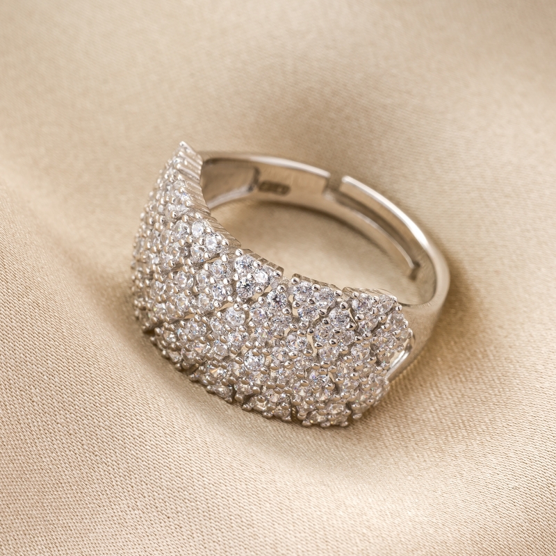 Inel argint reglabil Feel So Special zirconia