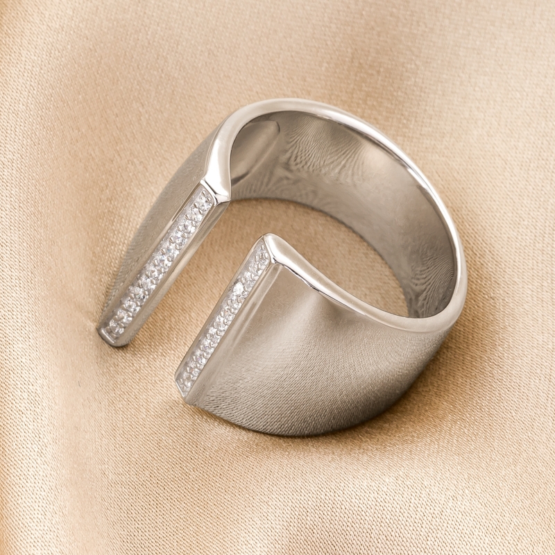 Inel argint reglabil So Close zirconia