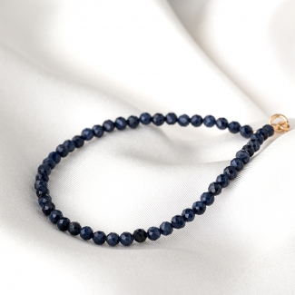 Bratara safire fatetate cu prindere aur 14K