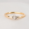 14K Gold Ring Diamonds Minimal New Touch