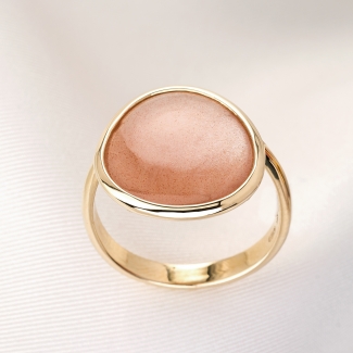 Inel aur 14K Allure Peach piatra lunii