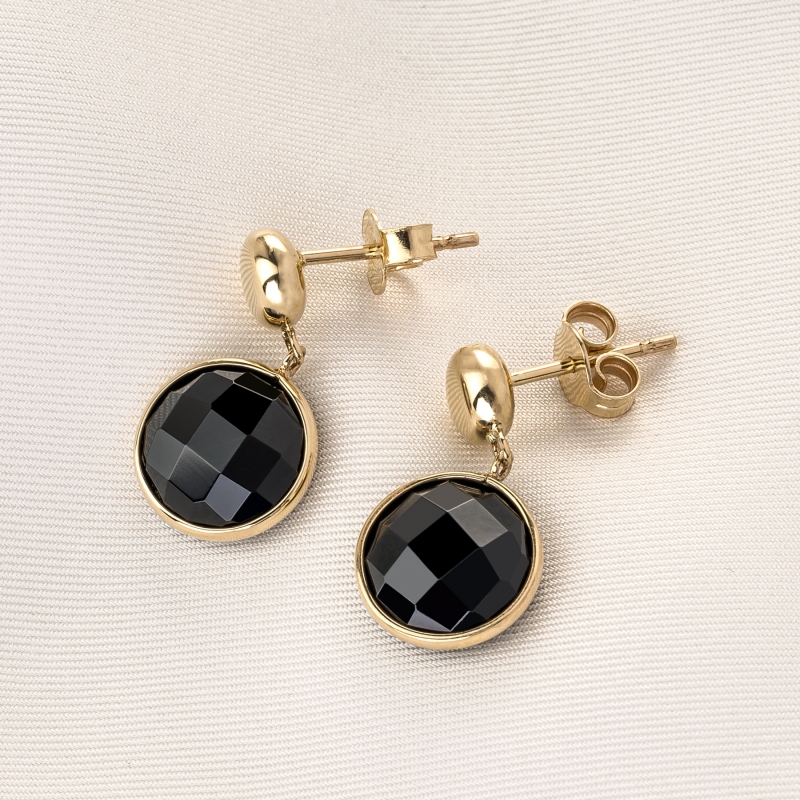 14K Gold Earrings Passion Note Onix
