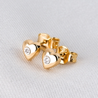 Cercei aur 14K cu diamante Always in My Heart